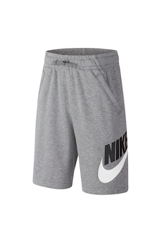 Nike - Спортни бермуди Sportswear Club, Сив меланж / Бял