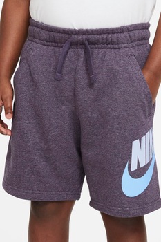 Nike, Pantaloni sport tip bermude Sportswear Club, Gri inchis melange Nike, Pantaloni sport tip bermude Sportswear Club, Gri inchis melange