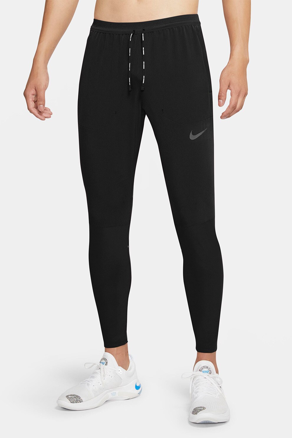 Nike, Pantaloni slim fit pentru alergare Swift, Negru
