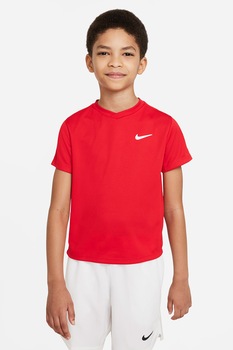 Nike, Tricou cu tehnologie Dri-Fit pentru tenis Court, Rosu Nike, Tricou cu tehnologie Dri-Fit pentru tenis Court, Rosu