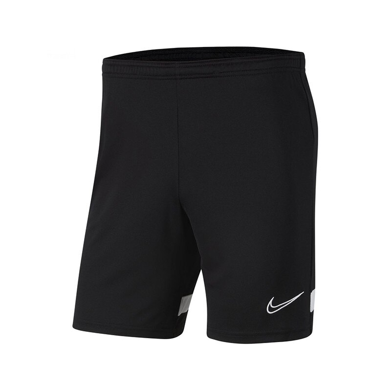Nike, Pantaloni scurti cu tehnologie Dri-Fit, pentru fotbal Academy, Negru/Alb