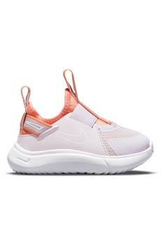 Nike, Pantofi sport slip-on cu detalii logo Flex Plus, Lila prafuit/Roz somon, 26 EU Nike, Pantofi sport slip-on cu detalii logo Flex Plus, Lila prafuit/Roz somon, 26 EU