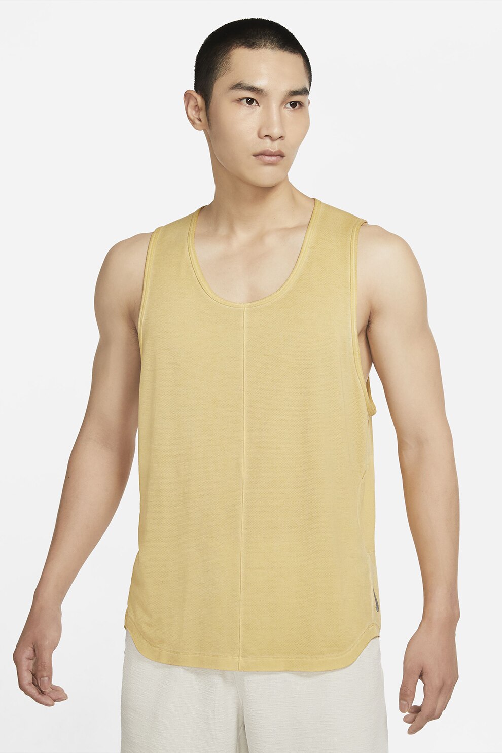 Nike, Top cu tehnologie Dri-FIT pentru fitness Yoga, Galben pai