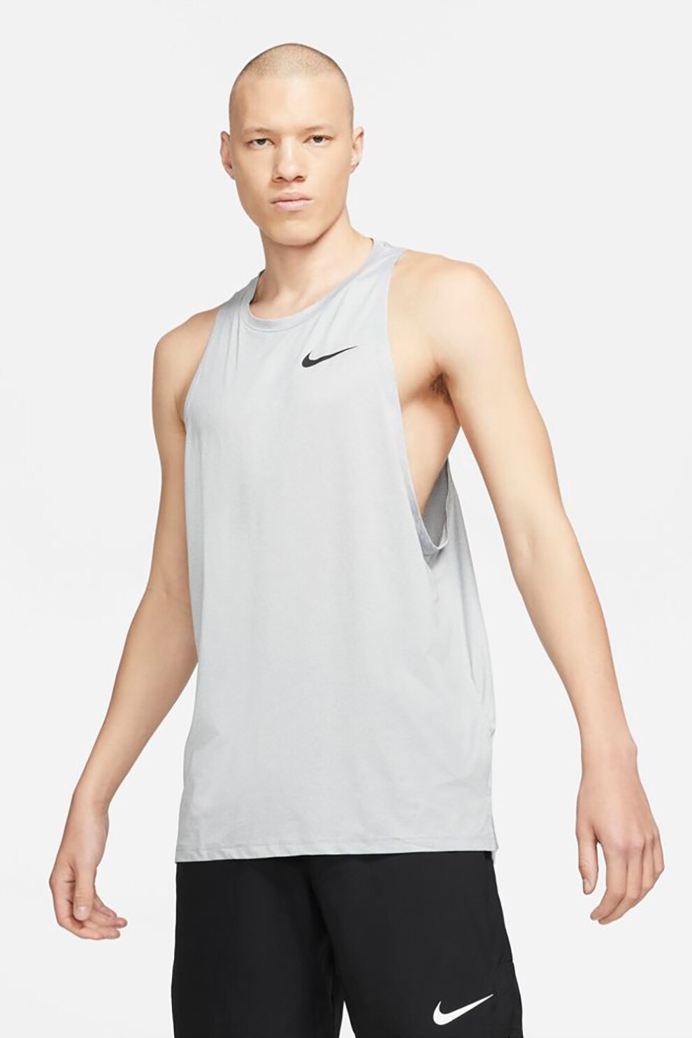 Nike, Top cu tehnologie Dri-FIT pentru fitness Pro, Gri deschis