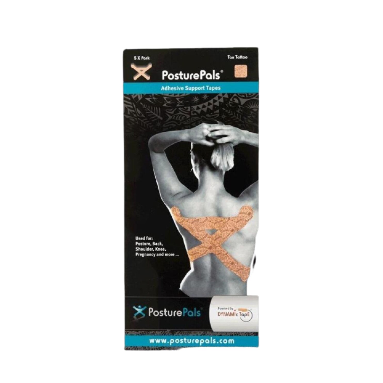 Banda biomecanica, Dynamic Tape, precut, 5 bucati/set, Large