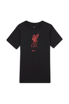 Nike, Tricou de bumbac pentru fotbal LFC, Negru/Rosu inchis Nike, Tricou de bumbac pentru fotbal LFC, Negru/Rosu inchis
