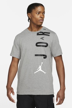 Nike, Tricou elastic Jordan Air, Gri/Negru/Alb