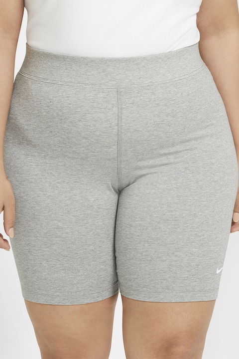 Nike, Къс клин Essential със средна талия, Сив меланж