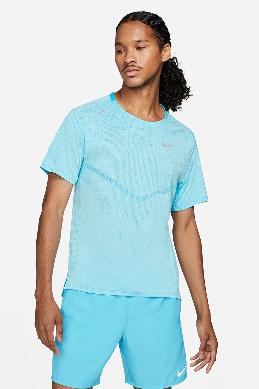 Nike, Tricou cu tehnologie Dri-FIT ADV Techknit Ultra, Bleu/Argintiu
