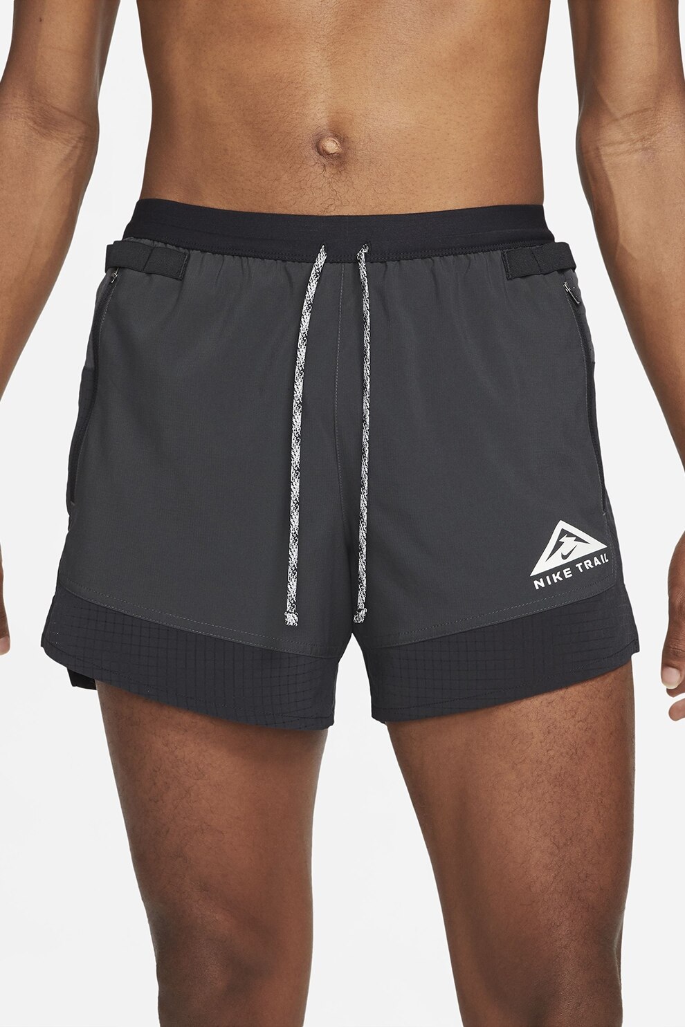 Nike, Pantaloni scurti pentru alergare Flex Stride Trail, Gri inchis