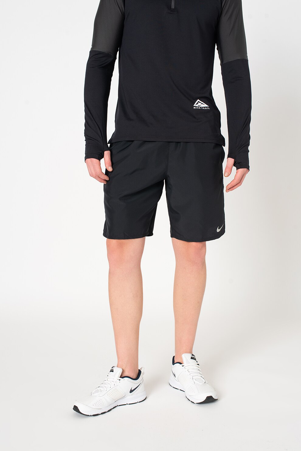 Nike, Bermude scurte pentru alergare Challenger, Negru, 2XL