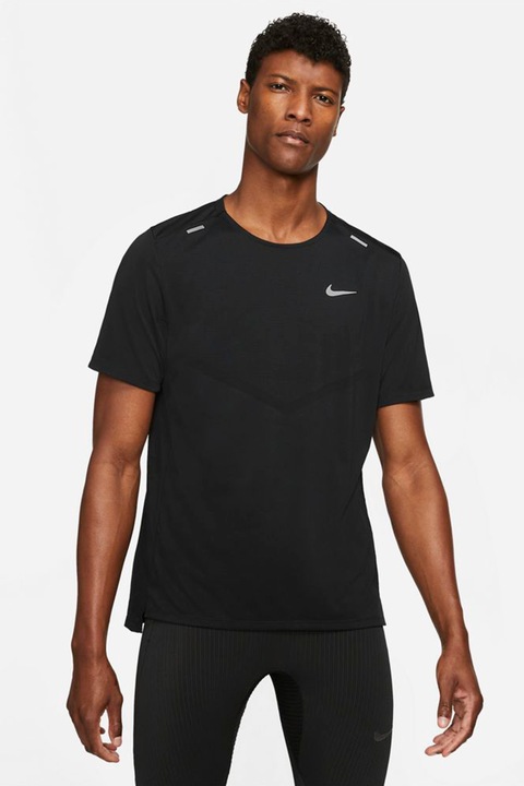 Nike, Tricou cu tehnologie Dri-Fit pentru alergare Rise 365, Negru