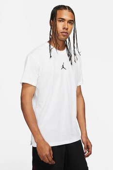 Nike, Tricou cu tehnologie Dri-Fit Jordan Air, Alb/Negru stins Nike, Tricou cu tehnologie Dri-Fit Jordan Air, Alb/Negru stins