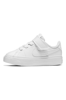 Nike, Pantofi sport de piele cu velcro Court Legacy, Alb Nike, Pantofi sport de piele cu velcro Court Legacy, Alb