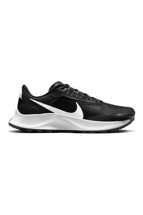 Nike, Pantofi cu talpa cu pete decorative pentru alergare Pegasus Trail 3, Alb/Negru