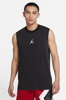 Nike, Top cu tehnologie Dri-Fit, pentru baschet Jordan, Negru/Alb Nike, Top cu tehnologie Dri-Fit, pentru baschet Jordan, Negru/Alb
