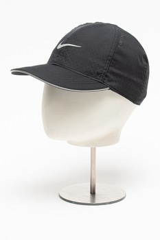 Nike, Sapca cu logo pentru alergare Featherlight, Negru/Gri Nike, Sapca cu logo pentru alergare Featherlight, Negru/Gri