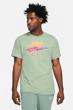 Nike, Tricou cu imprimeu logo DNA Futura, Verde sparanghel