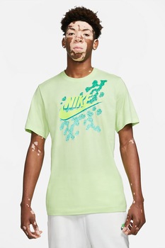 Nike, Tricou cu imprimeu logo Beach Party Futura, Verde lime, L Nike, Tricou cu imprimeu logo Beach Party Futura, Verde lime, L