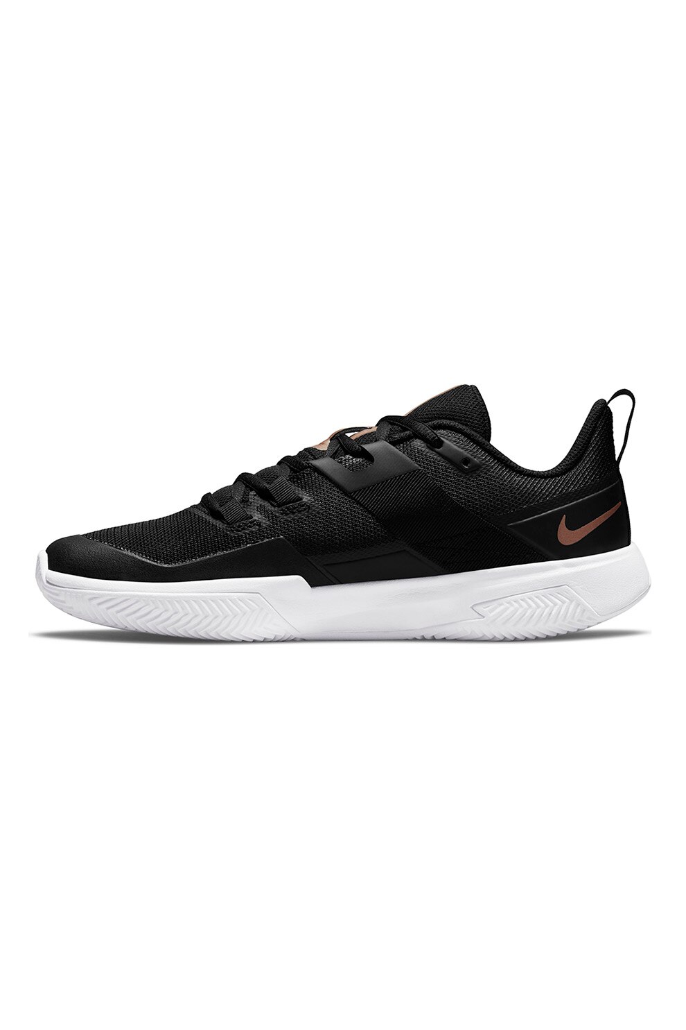 Nike, Pantofi pentru tenis Court Vapor Lite, Negru/Auriu rose