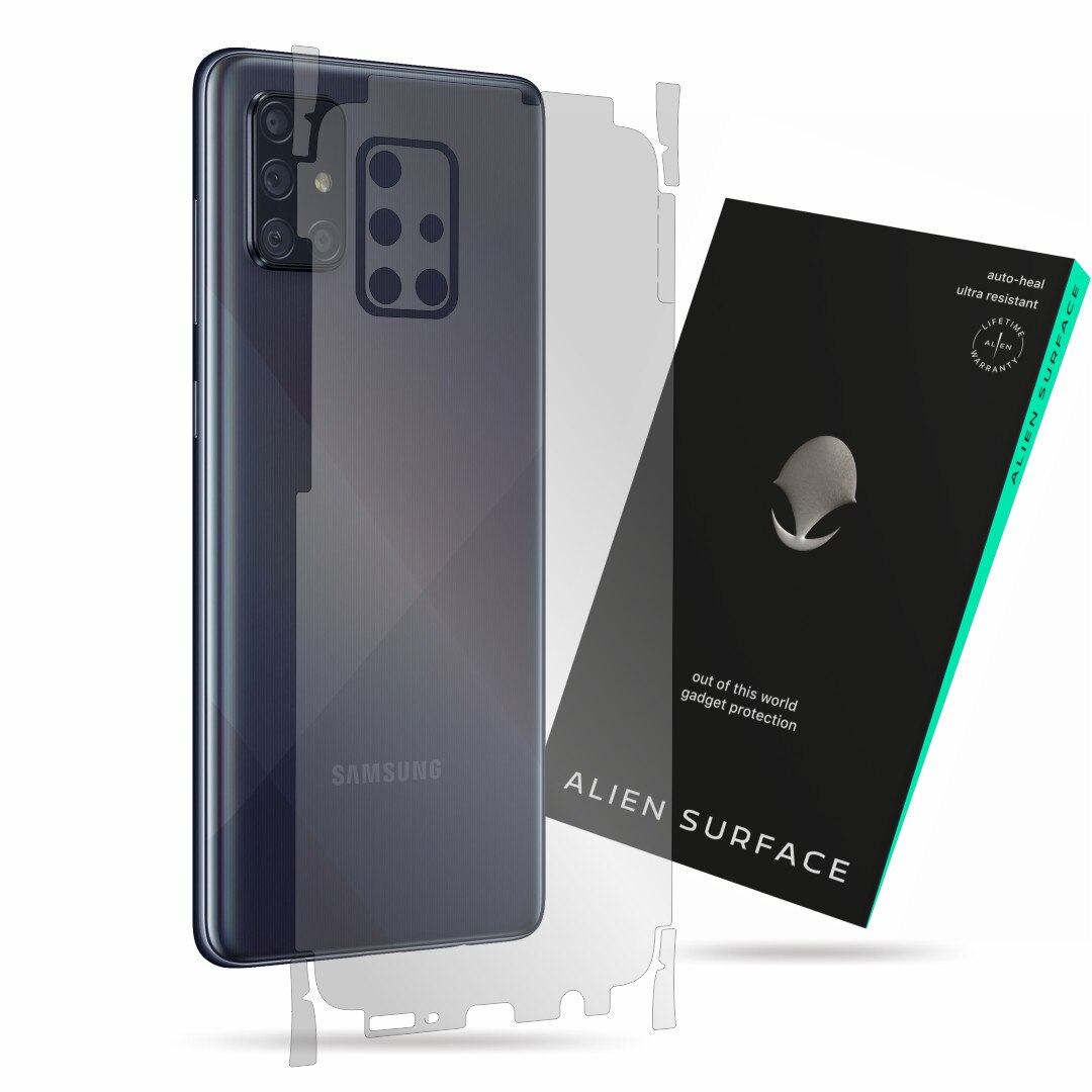 Folie Alien Surface, compatibila cu Samsung Galaxy A71, protectie spate, laterale