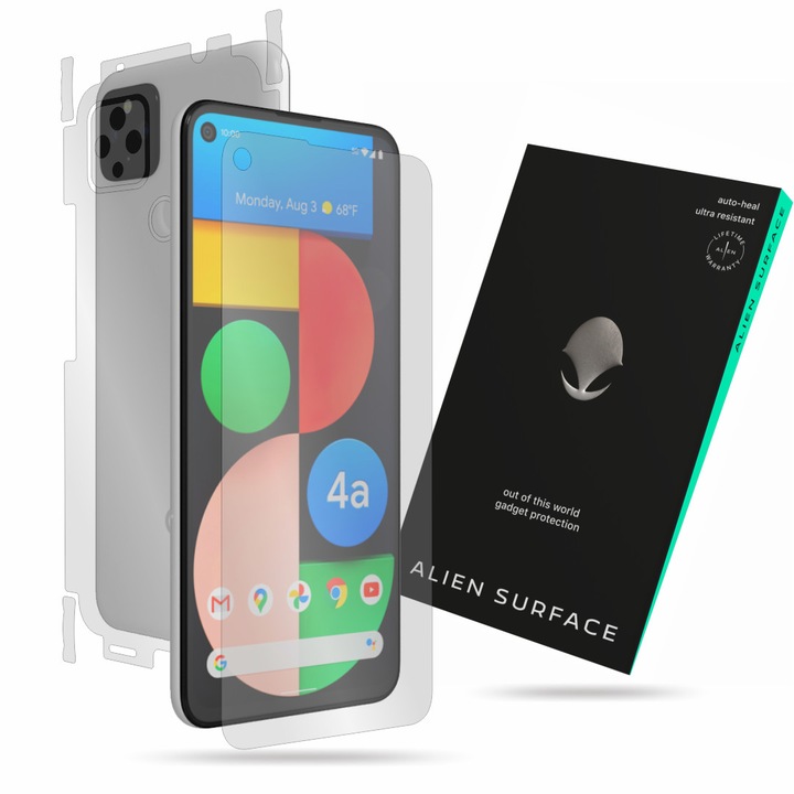 Alien Surface, Google Pixel 4a 5G, képernyővédő fólia, hátsó, oldal