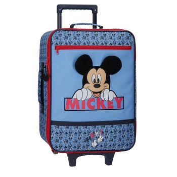Troler textil 50 cm 2 roti Mickey Moods Troler textil 50 cm 2 roti Mickey Moods