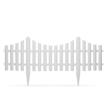 Bordura Gardulet Decorativ din Plastic pentru Gazon sau Flori, Dimensiuni 60x23cm, Alb Bordura Gardulet Decorativ din Plastic pentru Gazon sau Flori, Dimensiuni 60x23cm, Alb