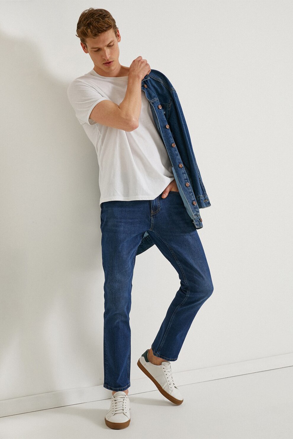 KOTON, Blugi drepti Mark, Bleumarin, W30-L32