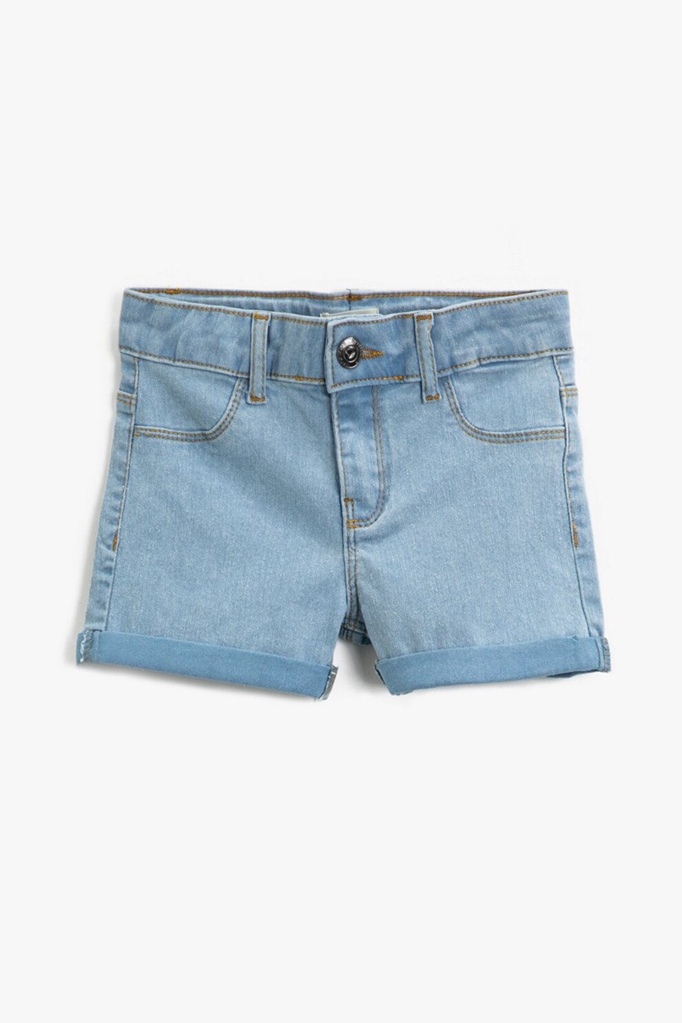 KOTON, Pantaloni scurti de denim cu aspect decolorat, Albastru lavanda