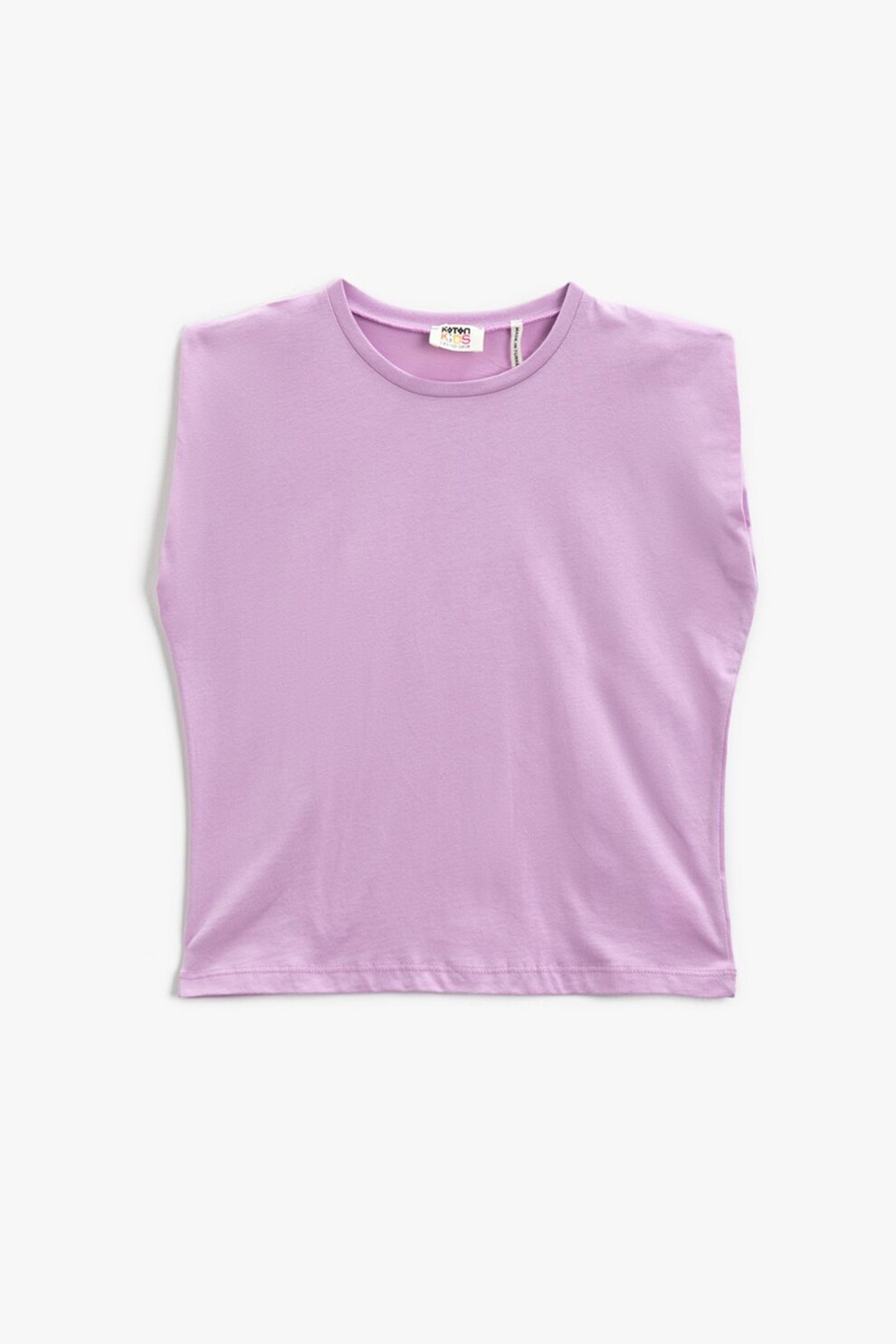 KOTON, Tricou de jerseu cu decolteu la baza gatului, Lila