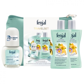 Set calatorie Fenjal GP 30 ml gel de dus , 30 ml lotiune corp + 50 ml roll-on Set calatorie Fenjal GP 30 ml gel de dus , 30 ml lotiune corp + 50 ml roll-on