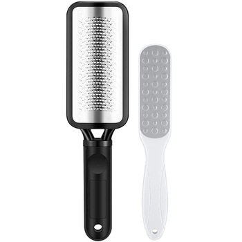 Set 2 buc Pila metalica si dubla abraziva pentru calcaie, ASKSA, Negru si Alb Set 2 buc Pila metalica si dubla abraziva pentru calcaie, ASKSA, Negru si Alb