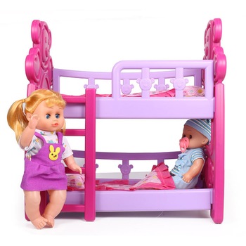 Patut etajat de jucarie cu papusa inclusa Cara Patut etajat de jucarie cu papusa inclusa Cara