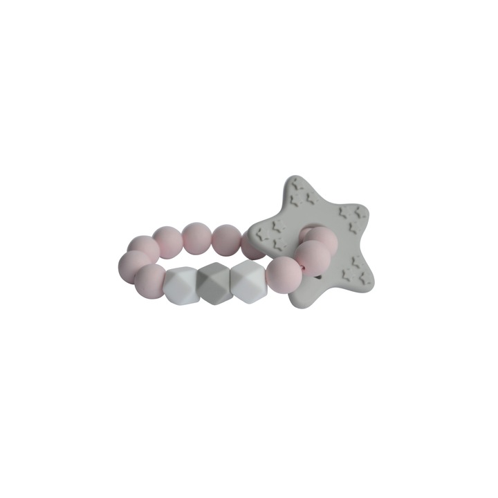 Bratara dentitie My Teddy Diamant roz