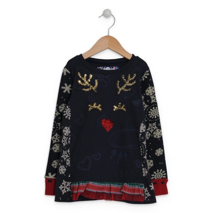 Bluza Desigual copii 5-6 ani, Bleumarin, 17WGTKXC