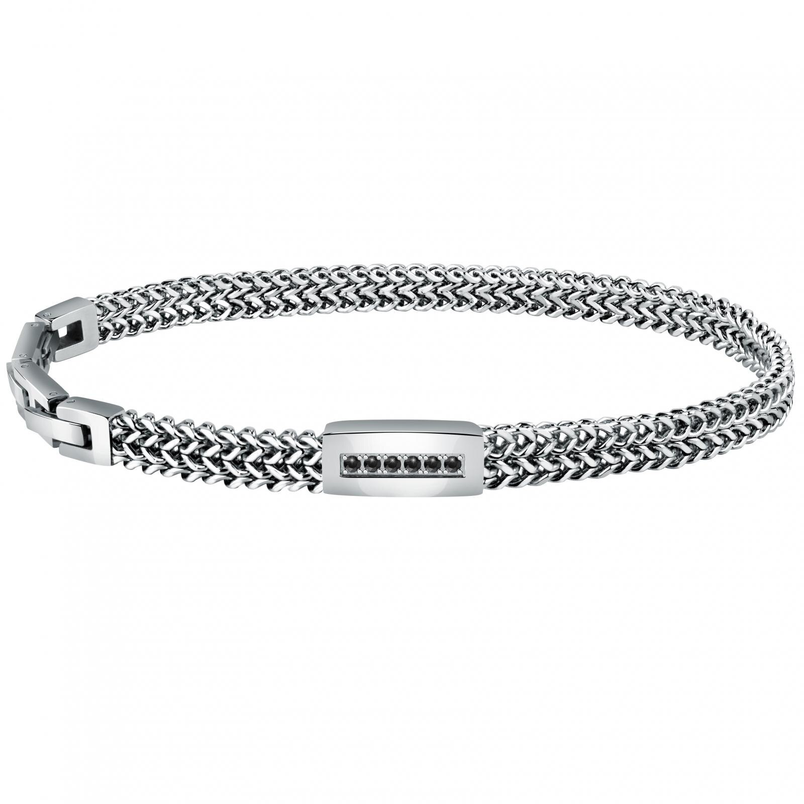 Bratara Morellato SATX09, Argintiu, Negru