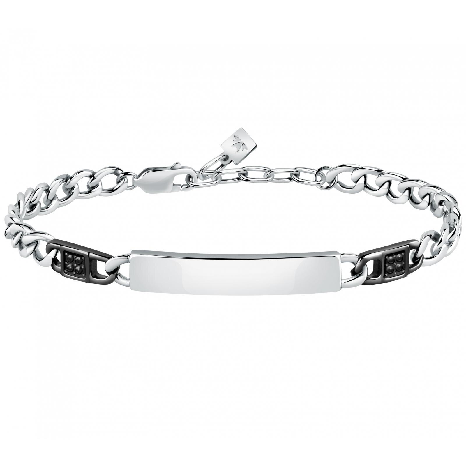 Bratara Morellato SATX05, Argintiu, Negru