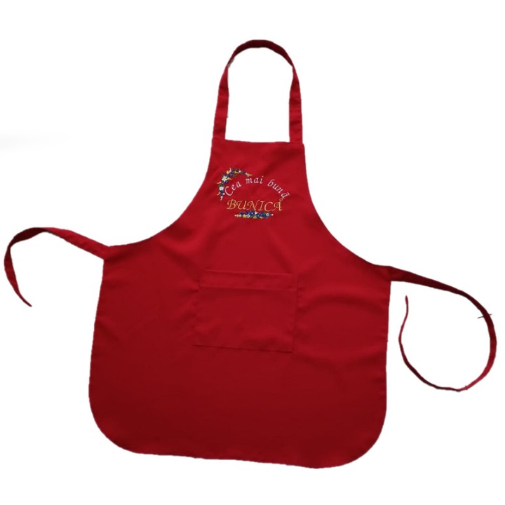 Sort de bucatarie pentru gatit, personalizat, cadou inedit mame, bunici, rosu