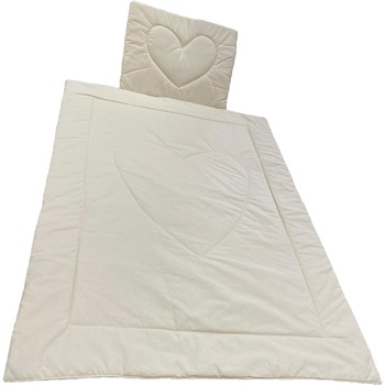 Set bej pilotica 105x75 cm si pernuta nou-nascuti 40x30 cm, din bumbac ranforce, by Liz Line - PPranforce28 Set bej pilotica 105x75 cm si pernuta nou-nascuti 40x30 cm, din bumbac ranforce, by Liz Line - PPranforce28