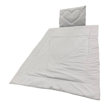 Set gri perle pilotica 105x75 cm si pernuta nou-nascuti 40x30 cm, din bumbac ranforce, by Liz Line - PPranforce25 Set gri perle pilotica 105x75 cm si pernuta nou-nascuti 40x30 cm, din bumbac ranforce, by Liz Line - PPranforce25