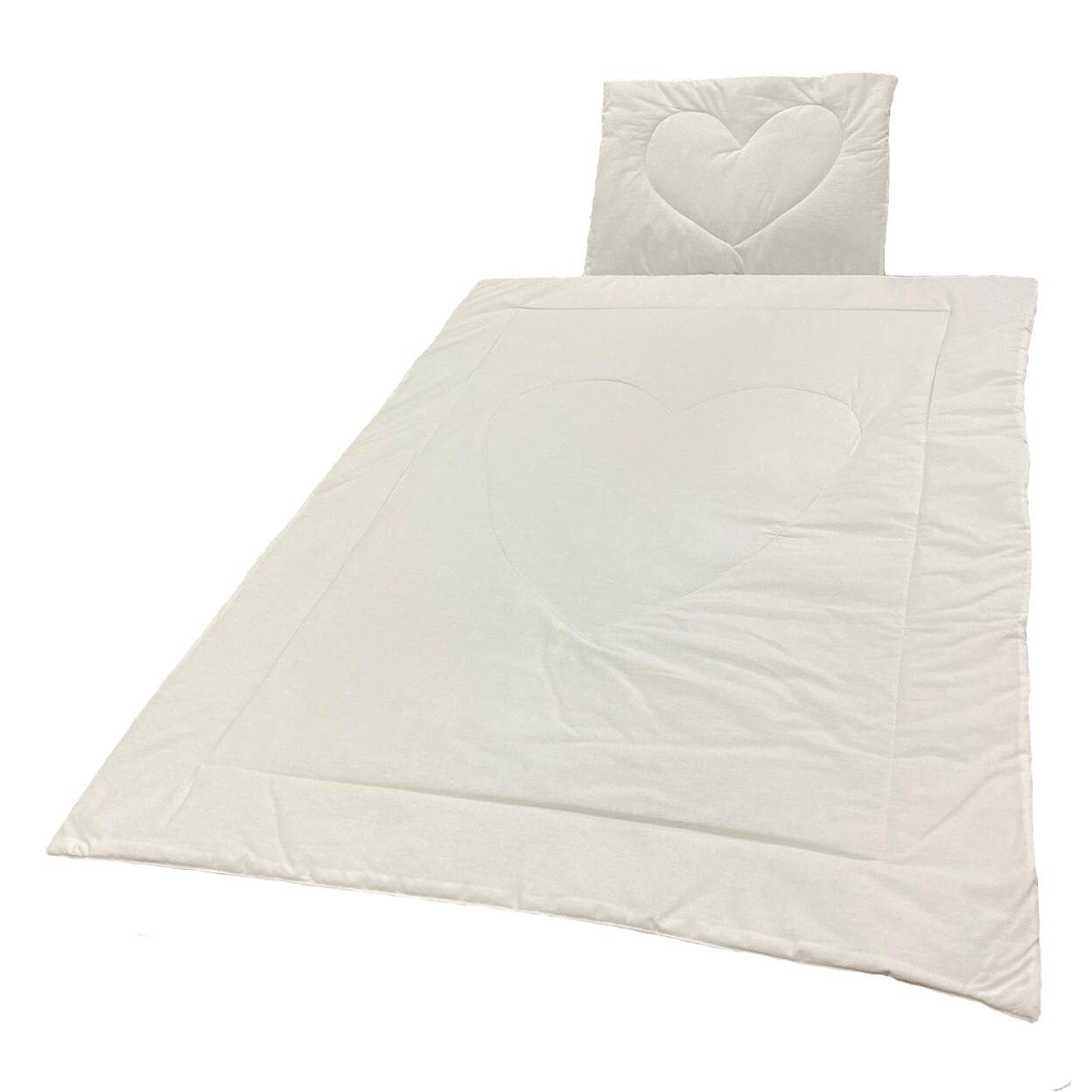 Set alb pilotica 105x75 cm si pernuta nou-nascuti 40x30 cm, din bumbac ranforce, by Liz Line - PPranforce27