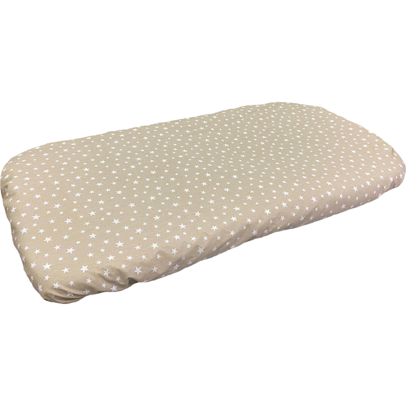 Cearceaf capuccino 144x90 cm cu elastic pentru patut nou-nascuti, din bumbac ranforce, by Liz Line - CnN3