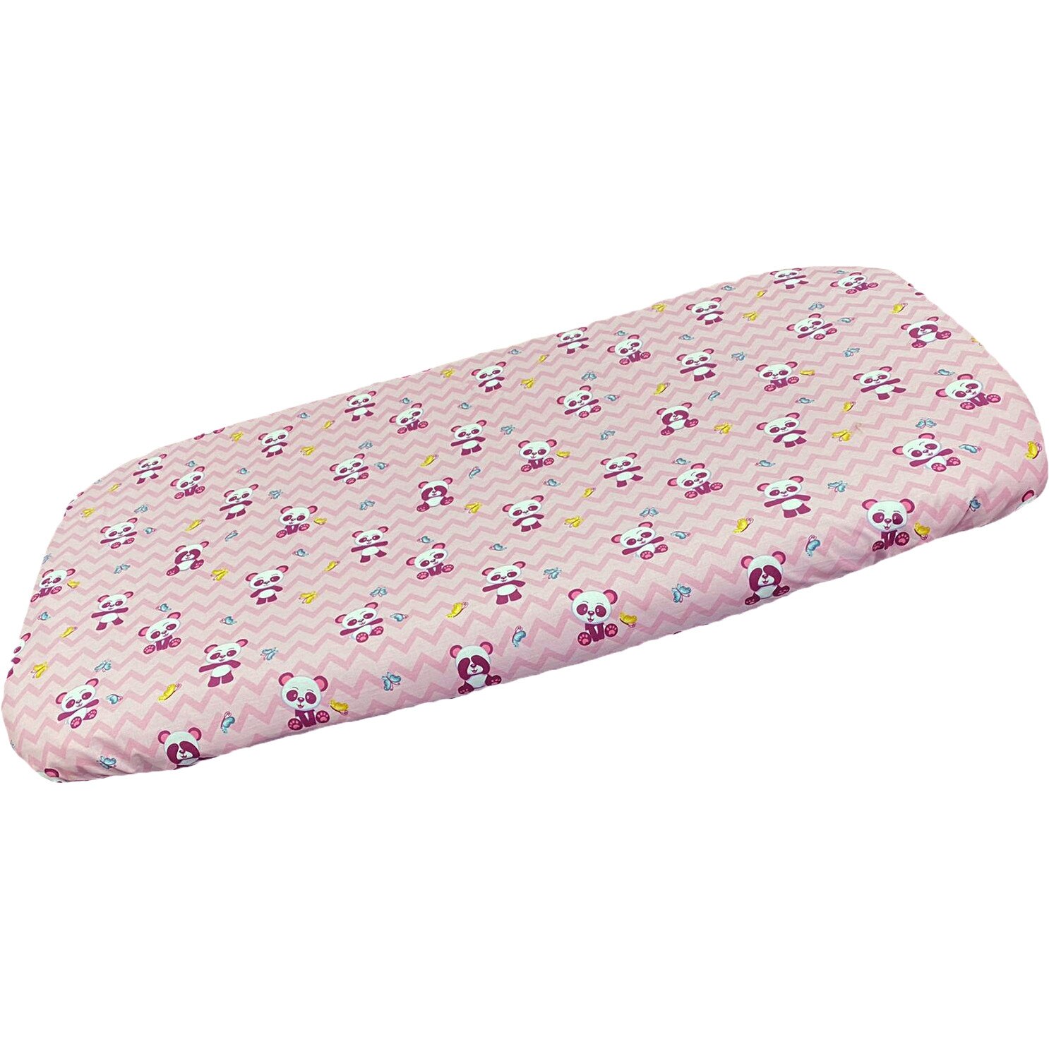 Cearceaf multicolor 144x90 cm cu elastic pentru patut nou-nascuti, din bumbac ranforce, by Liz Line - CnN17