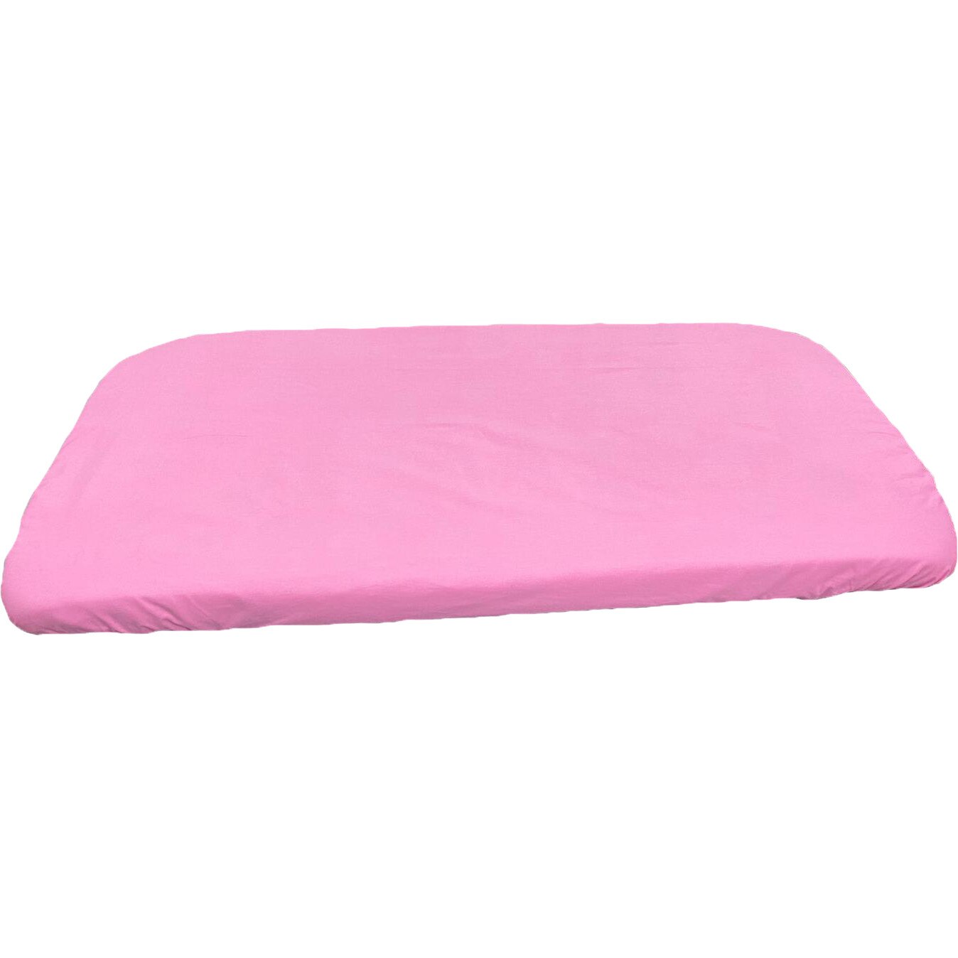 Cearceaf roz 144x90 cm cu elastic pentru patut nou-nascuti, din bumbac ranforce, by Liz Line - CnN26