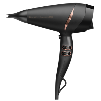 Uscator de par, Remington, 2200 W, 3 trepte de temperatura, 2 trepte de viteza, Negru