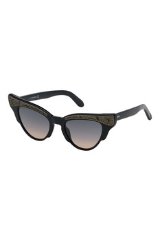 Dsquared2, Ochelari de soare cat-eye cu model, Negru/Maro bronz, 50-20-145 Standard Dsquared2, Ochelari de soare cat-eye cu model, Negru/Maro bronz, 50-20-145 Standard