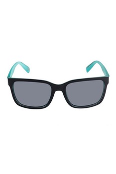 Skechers, Ochelari de soare patrati unisex cu detalii logo, Negru/Albastru aqua, 55-18-145 Standard Skechers, Ochelari de soare patrati unisex cu detalii logo, Negru/Albastru aqua, 55-18-145 Standard