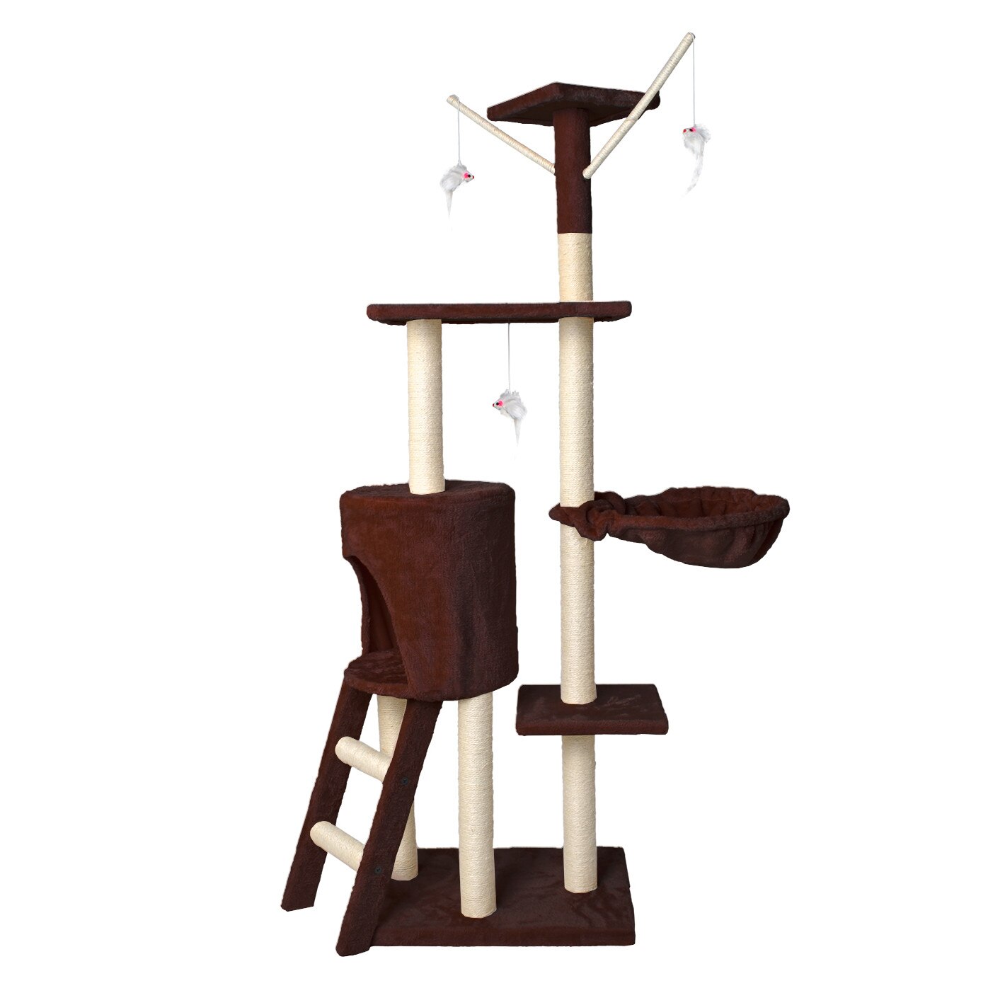 Ansamblu de joaca pentru pisici, Scratcher 7929, 138 cm, Maro