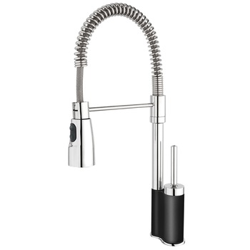 Baterie bucatarie CookingAid SPRING BLACK 40 cu cap flexibil detasabil si buton interschimbabil jet/dus si finisaj Cromat Baterie bucatarie CookingAid SPRING BLACK 40 cu cap flexibil detasabil si buton interschimbabil jet/dus si finisaj Cromat